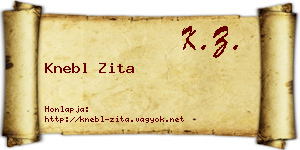 Knebl Zita névjegykártya